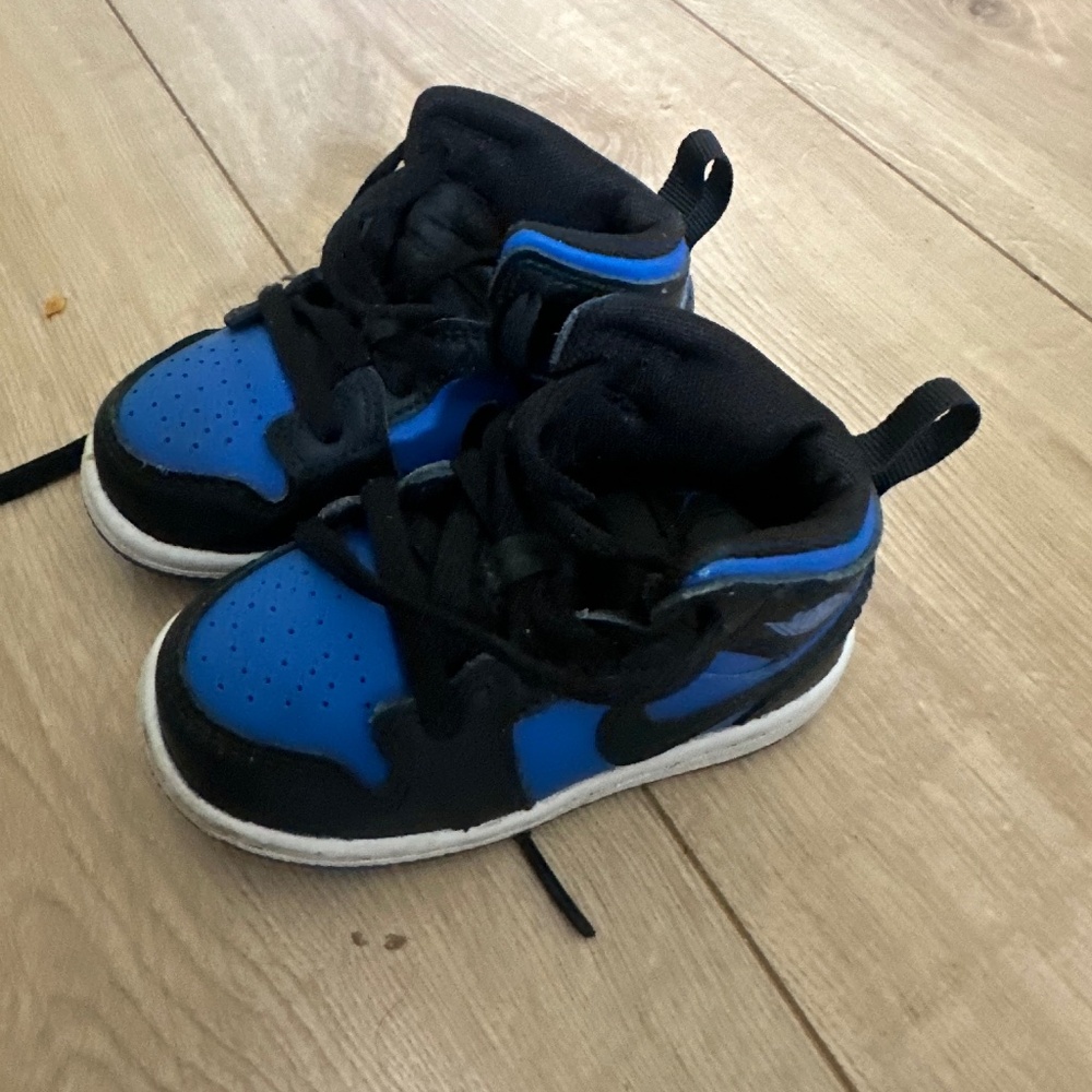 Nike Air Jordan 1 Mid TD – Toddler Size 6C – Royal Blue/Black